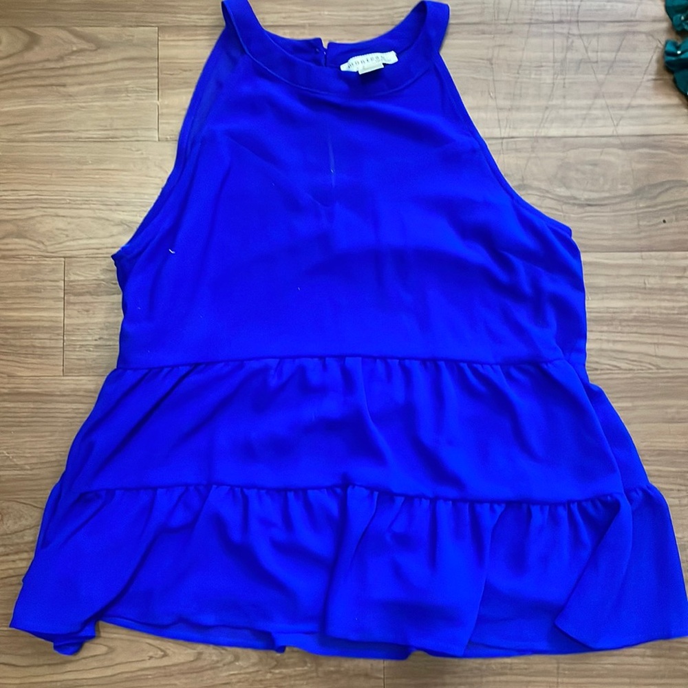 Royal blue halter neck top